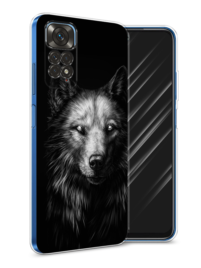 

Чехол Awog на Xiaomi Redmi Note 11 4G Global/Redmi Note 11S "Волк черно белый", Разноцветный, 313850-1