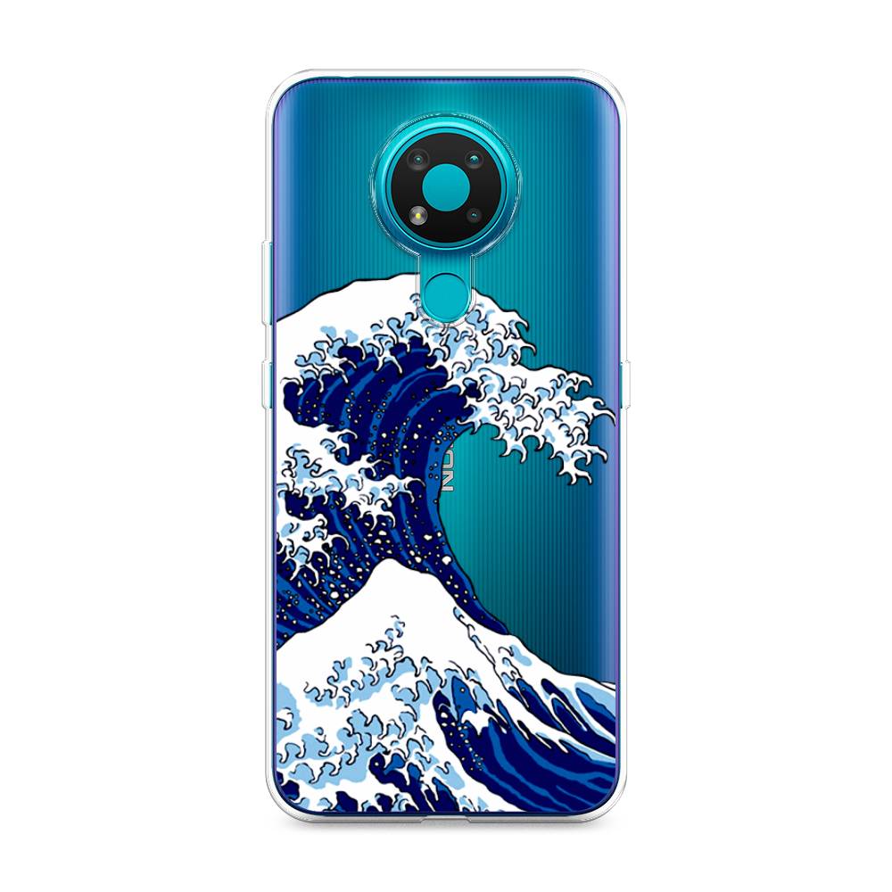 

Чехол Awog на Nokia 3.4 / Нокиа 3.4 "Волна в Канагаве", Синий;белый, 123750-4
