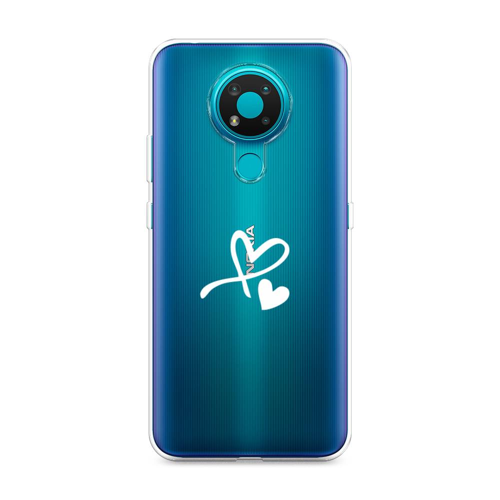 

Чехол Awog на Nokia 3.4 / Нокиа 3.4 "Сердечко минимализм", Белый, 123750-6