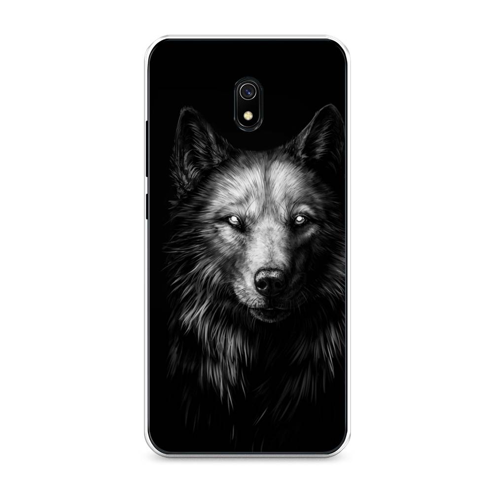 

Чехол Awog на Xiaomi Redmi 8A "Волк черно белый", Разноцветный, 37250-1
