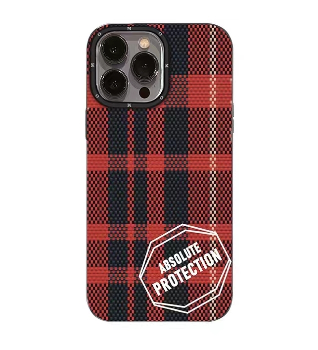 Чехол Mikwer Fang Luen для iPhone 15 Pro Max Plaid red F02