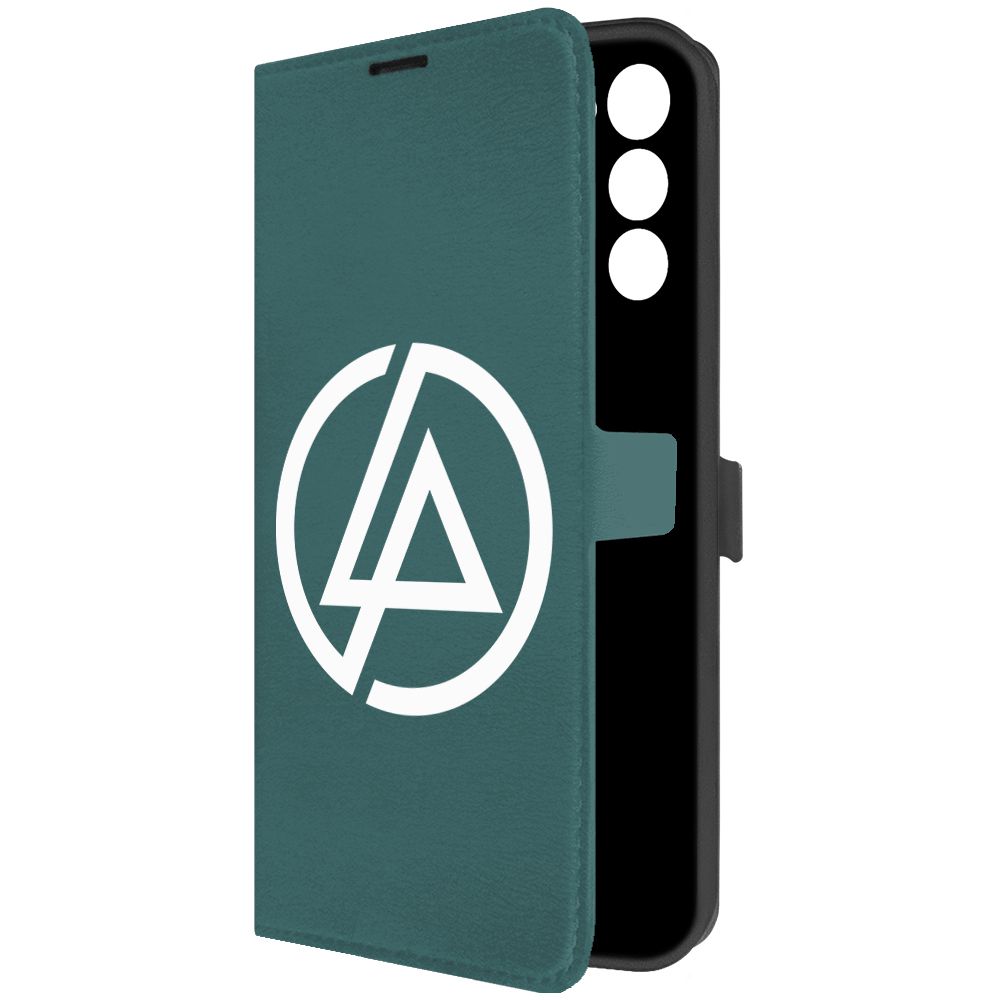

Чехол-книжка Krutoff Eco Book для Tecno Spark Go 2022 Linkin Park зелёный
