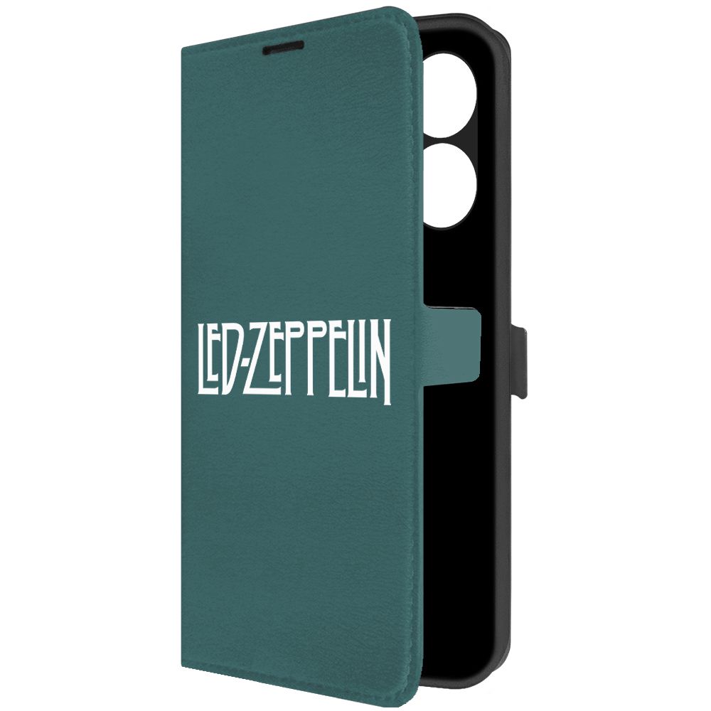 

Чехол-книжка Krutoff Eco Book для TECNO Spark 10 Led Zeppelin (Лед Зеппелин) зелёный, Зеленый