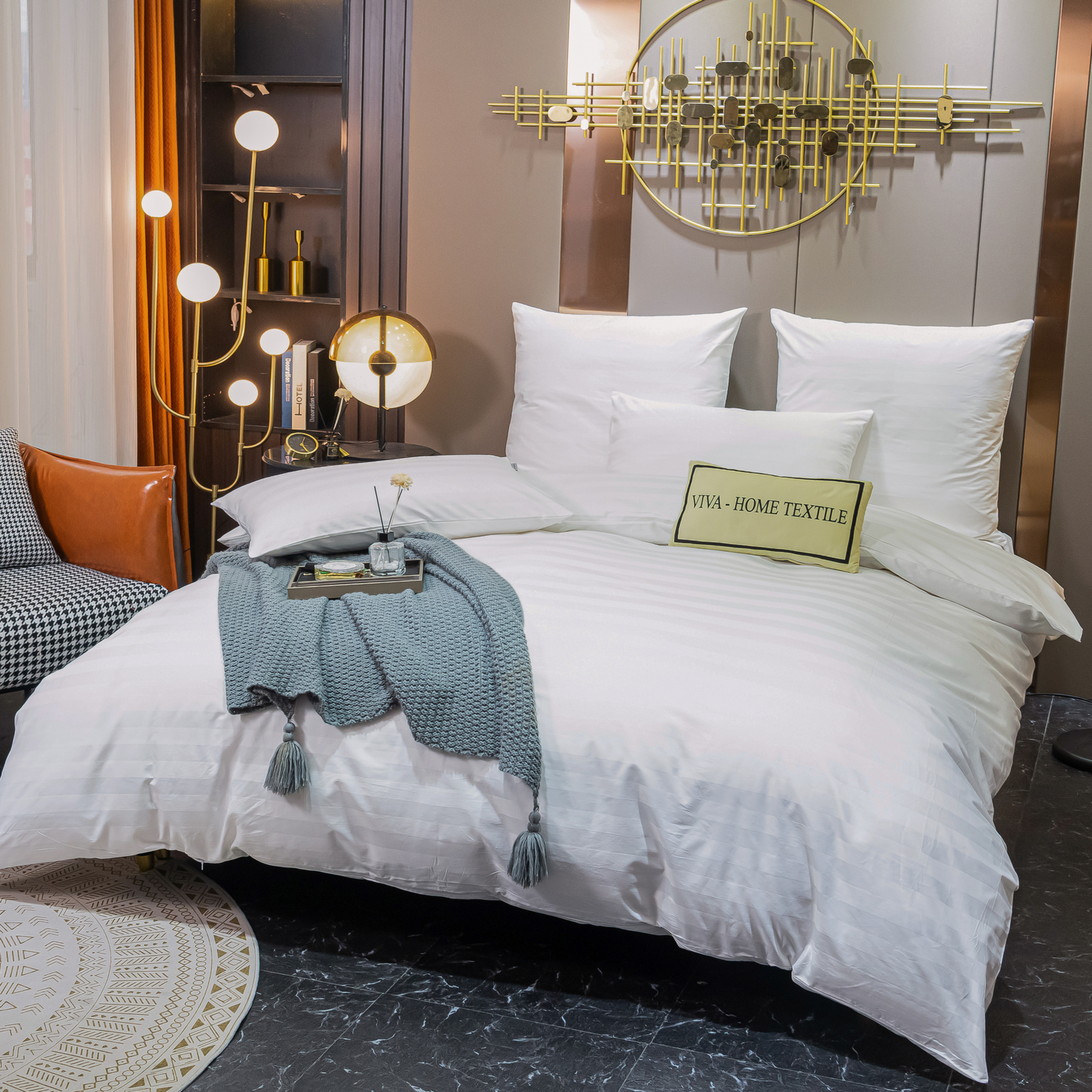 

Постельное белье VIVA-HOME TEXTILE спальный ЕВРО на молнии, CT