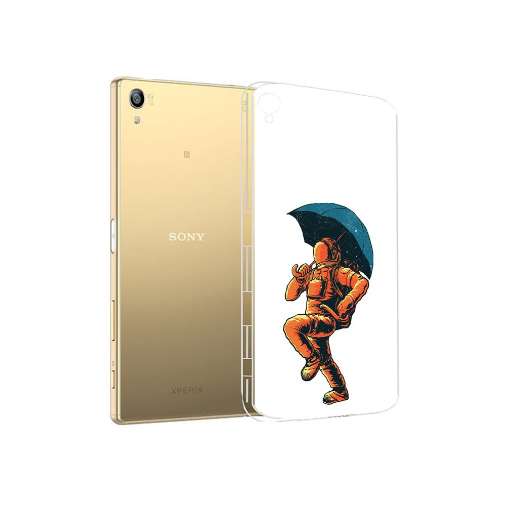 

Чехол MyPads Tocco для Sony Xperia Z5 Premium шагающий космонавт с зонтом, Прозрачный, Tocco