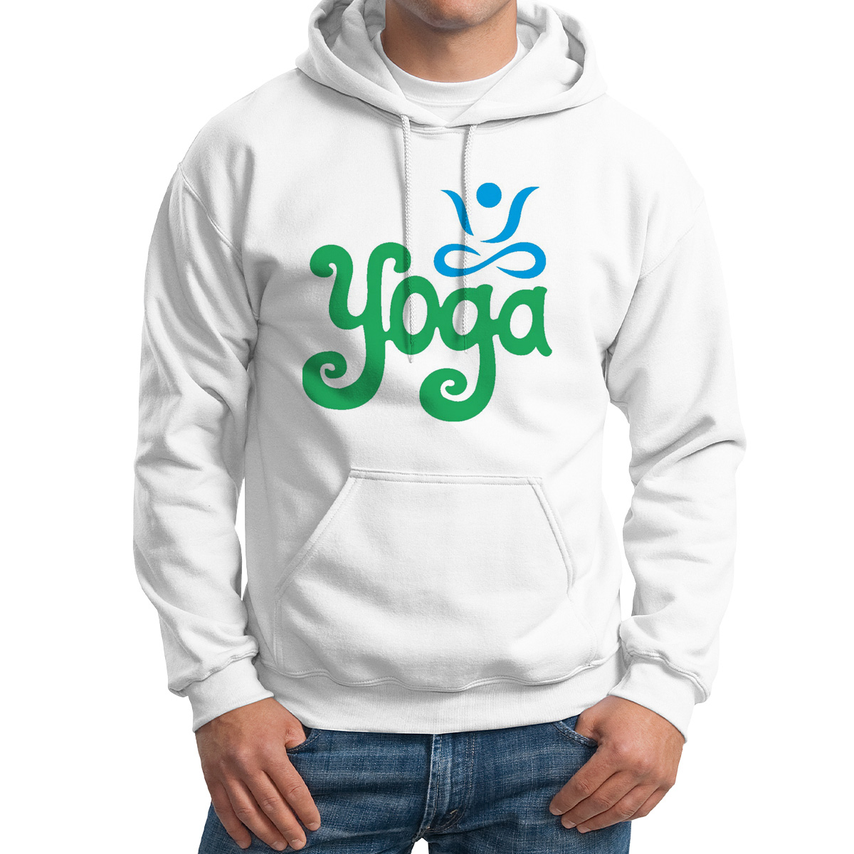 

Худи унисекс CoolPodarok Йога yoga белое 60 RU, Белый, 60M04485