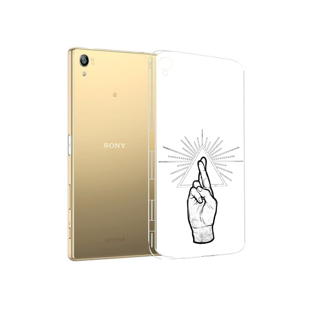 Чехол MyPads Tocco для Sony Xperia Z5 Premium черно белая рука (PT23243.222.681)