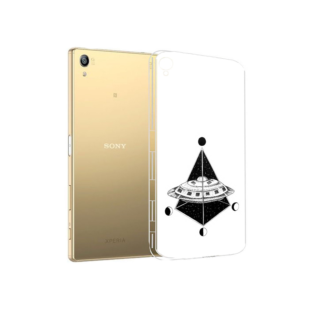 

Чехол MyPads Tocco для Sony Xperia Z5 Premium черно белая летающая тарелка, Прозрачный, Tocco