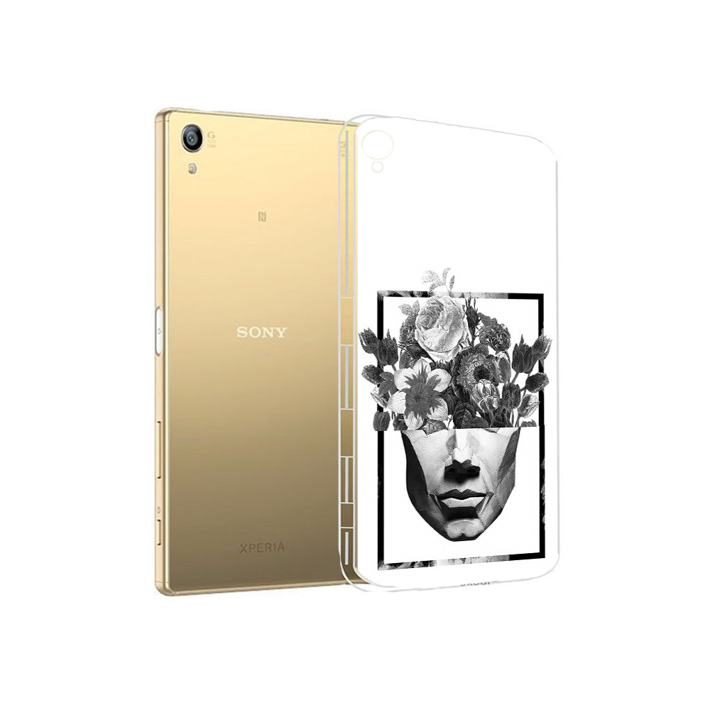 

Чехол MyPads Tocco для Sony Xperia Z5 Premium черно белая ваза в абстракции, Прозрачный, Tocco