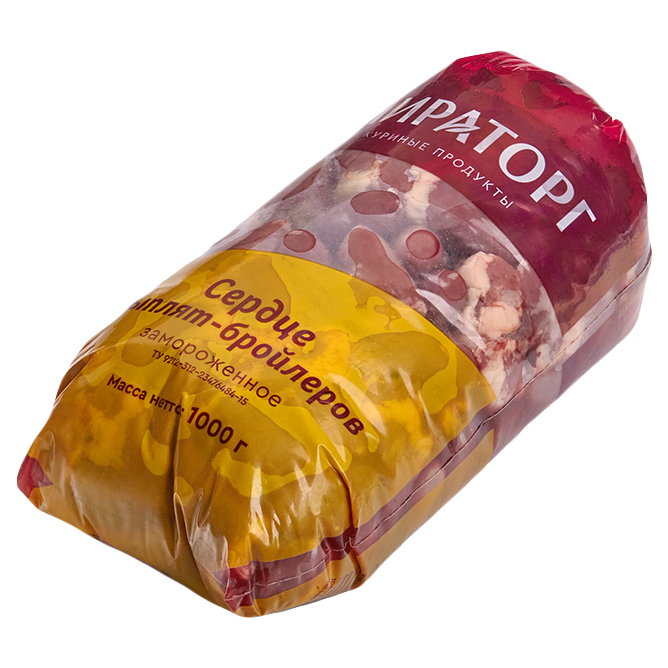 

Сердце цыплят-бройлеров Мираторг замороженное, 1 кг