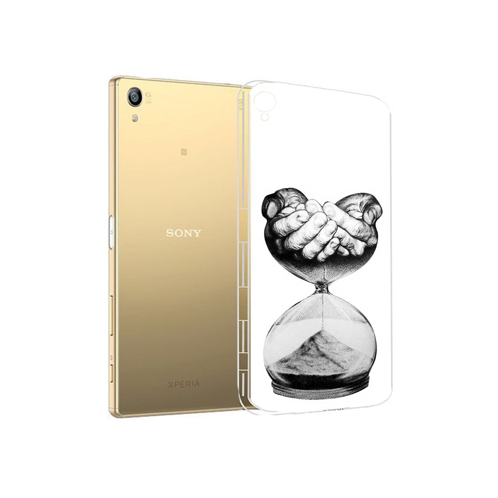 Чехол MyPads Tocco для Sony Xperia Z5 Premium часы жизни черно белый (PT23243.222.669)