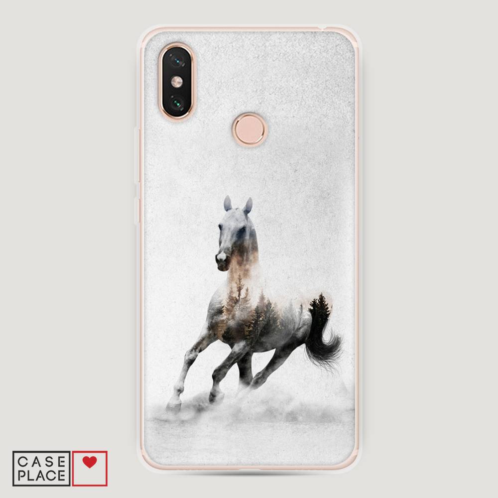 

Пластиковый чехол "Лошадь лес" на Xiaomi Mi Max 3