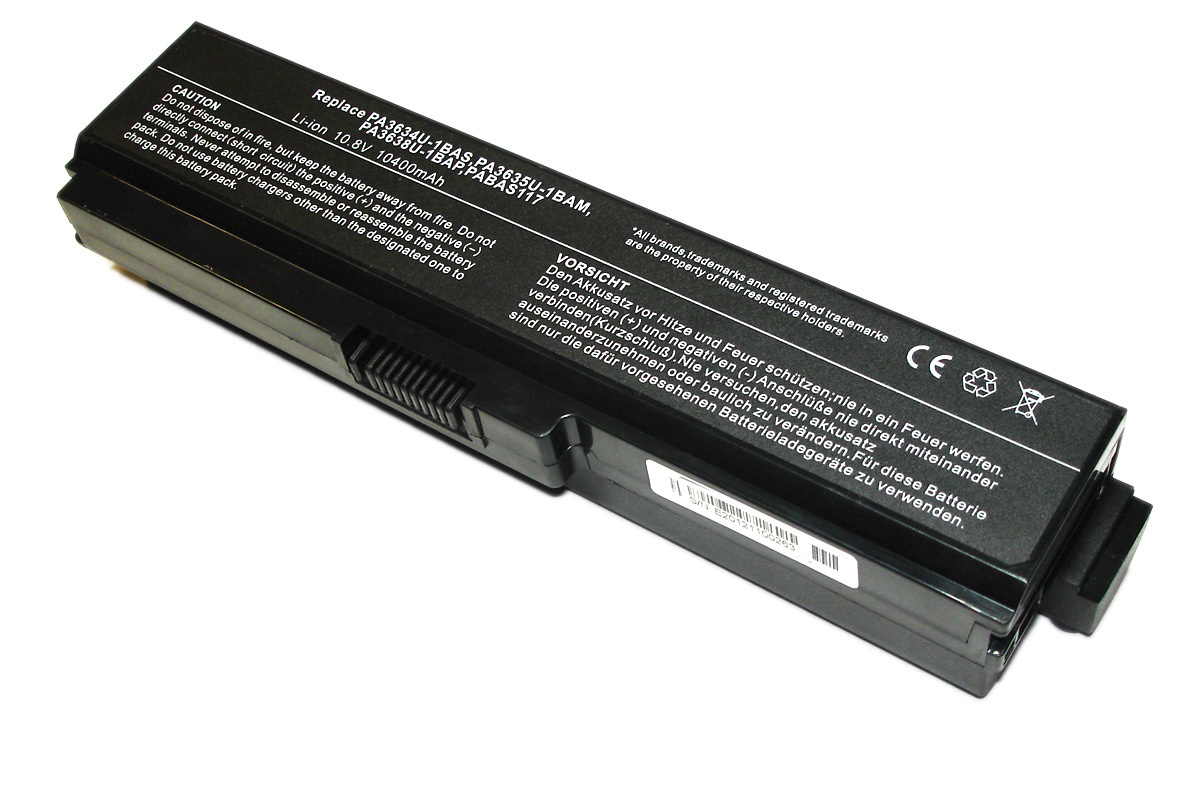 

Аккумулятор для ноутбука Toshiba C650 C600 A660 (11.1V 8800mAh) PA3728U-1BAS