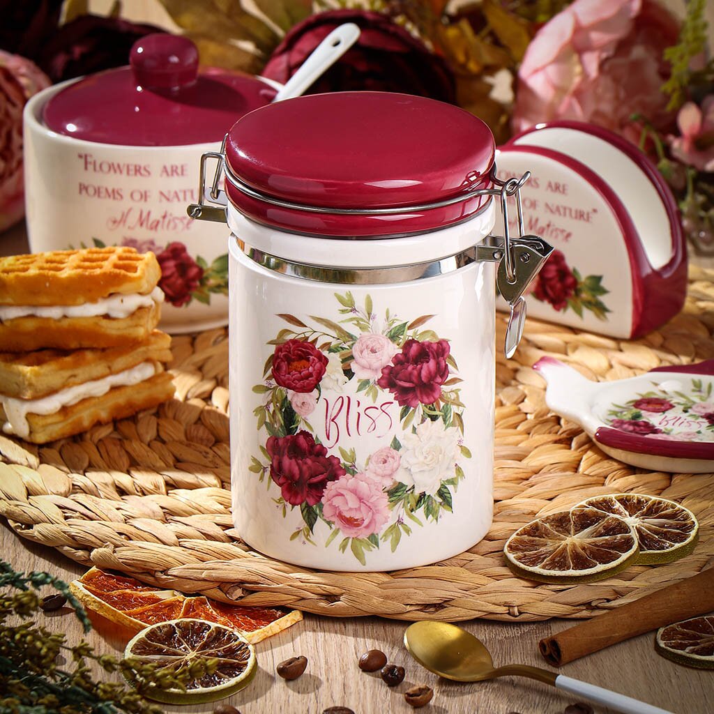 

Банка для сыпучих продуктов доломит 0.55 л с крышкой Daniks Bliss