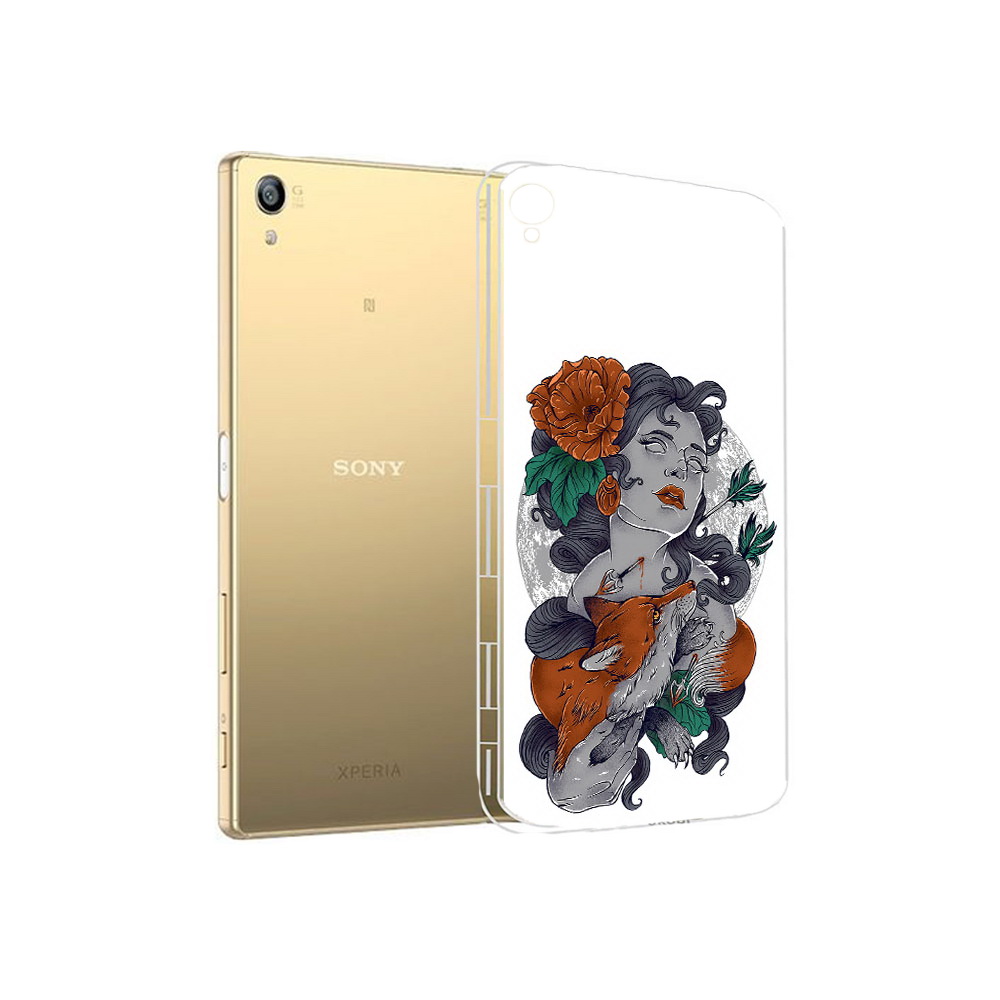 

Чехол MyPads Tocco для Sony Xperia Z5 Premium темная девушка с лисой (PT23243.222.639), Прозрачный, Tocco