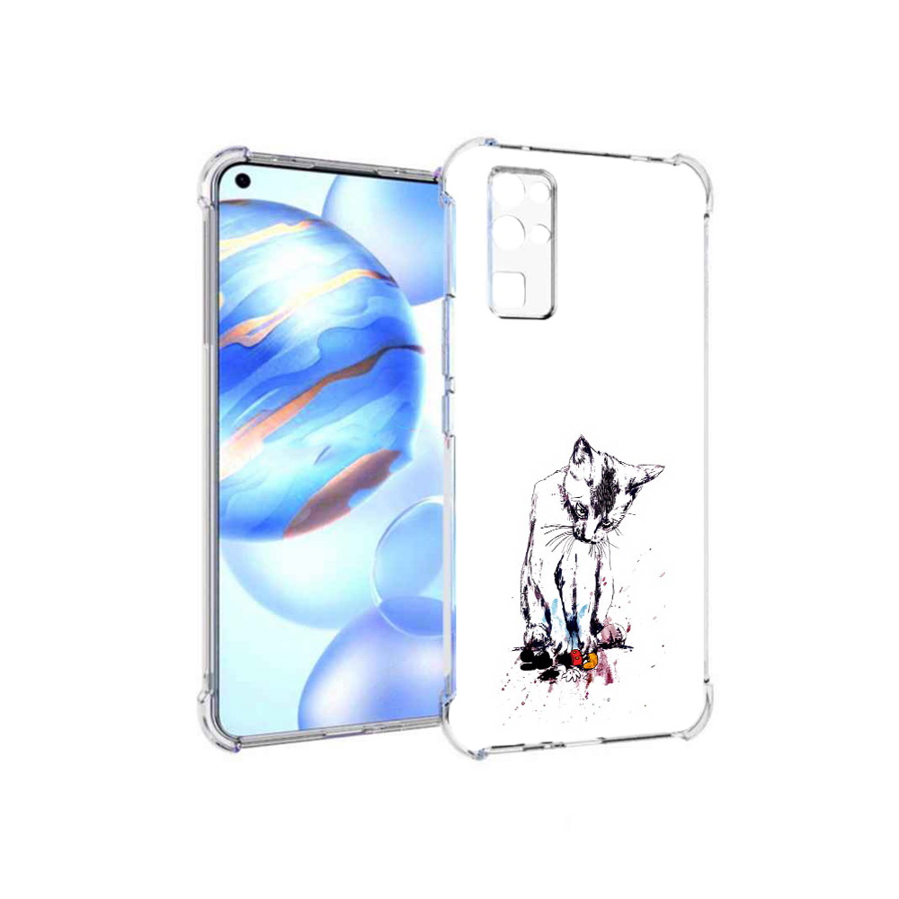 

Чехол MyPads Tocco для Honor 30 кот и микки (PT147988.19.399), Прозрачный, Tocco