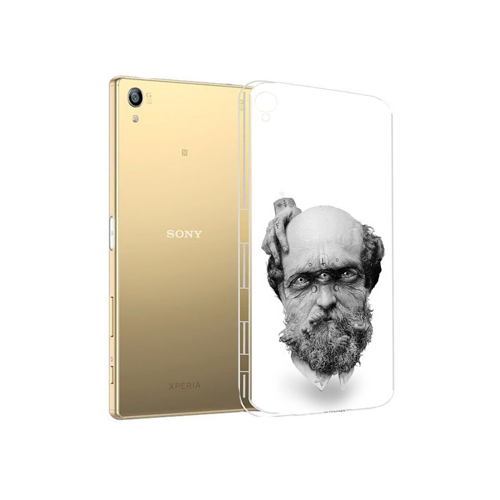 

Чехол MyPads Tocco для Sony Xperia Z5 Premium страшный бородатый мужчина абстракция, Прозрачный, Tocco