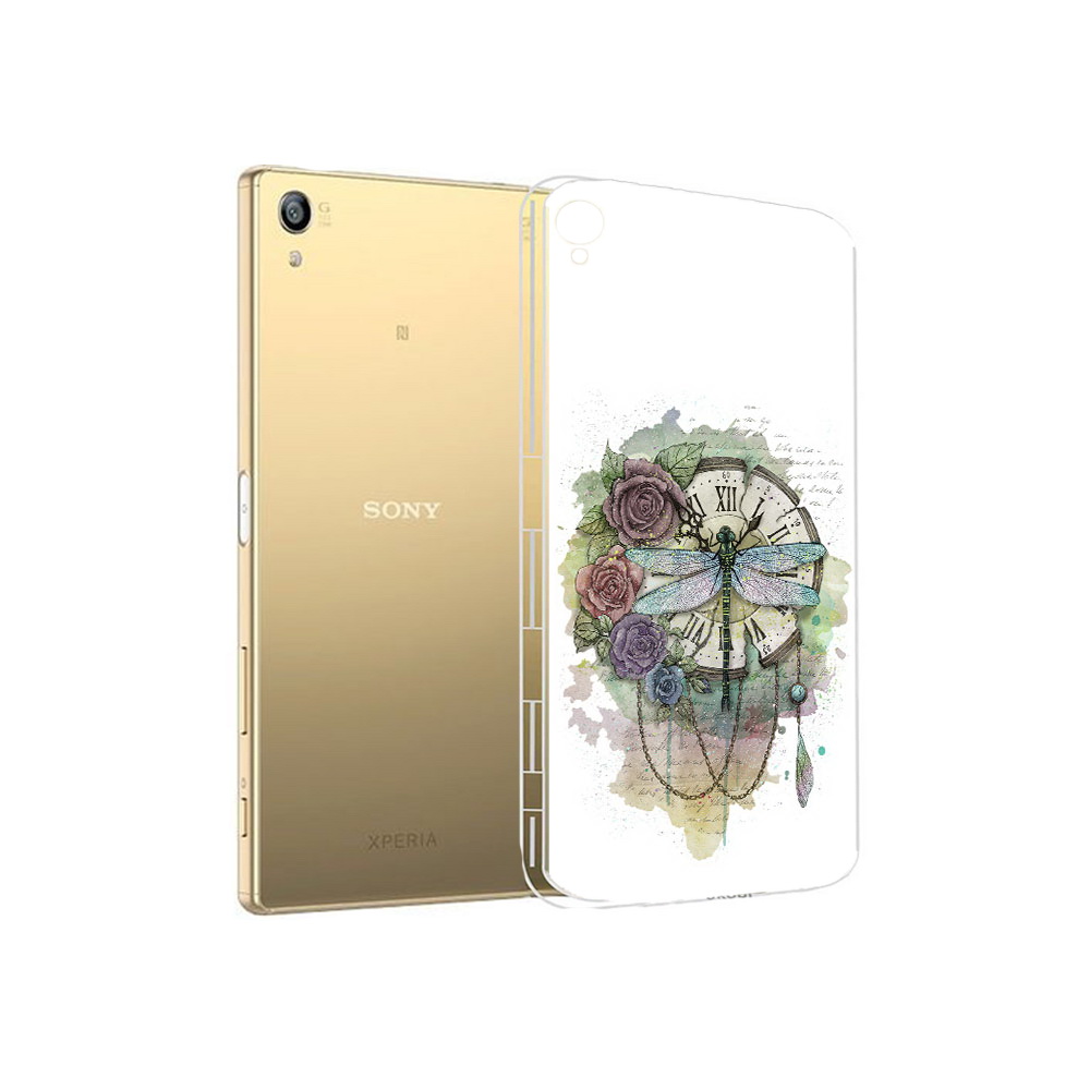 Чехол MyPads Tocco для Sony Xperia Z5 Premium старинные часы в цветах (PT23243.222.621)