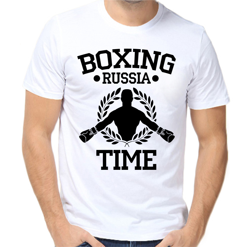 

Футболка мужская белая 70 р-р boxing russia time, Белый, fm_boxing_russia_time