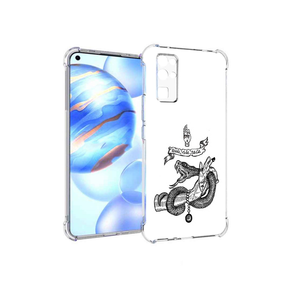 

Чехол MyPads Tocco для Honor 30 змея на руке рисунок (PT147988.19.366), Прозрачный, Tocco