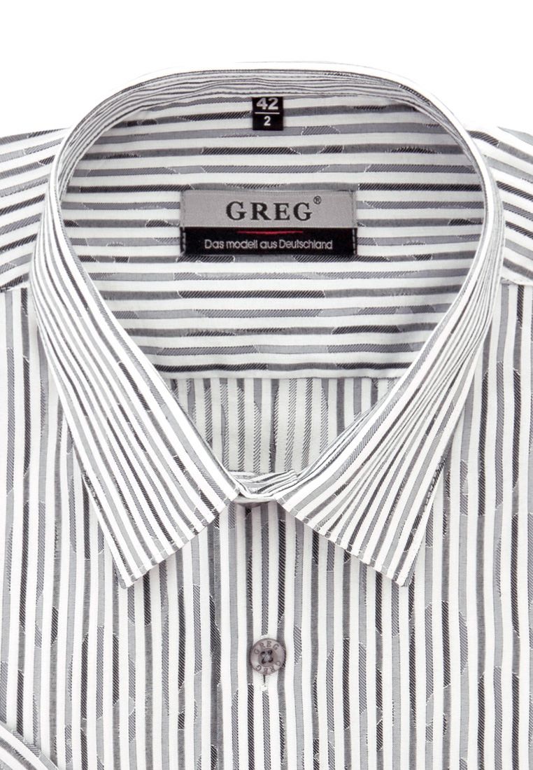 

Рубашка мужская Greg 01-00003774 серая 38, Серый, 01-00003774