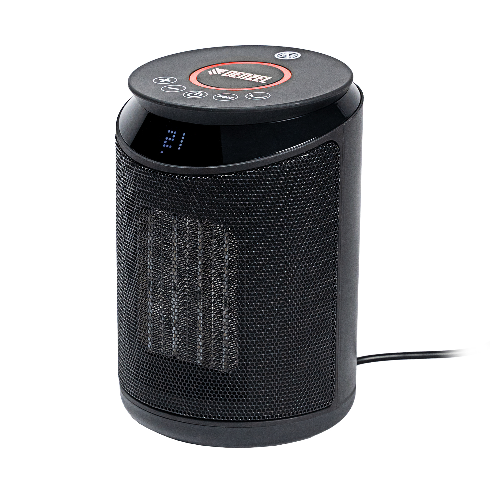 DENZEL Тепловентилятор электрический керамический DTFC-2000, пульт, 3 режима, вентилятор,