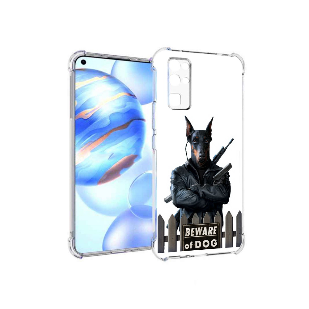 

Чехол MyPads Tocco для Honor 30 доберман (PT147988.19.332), Прозрачный, Tocco