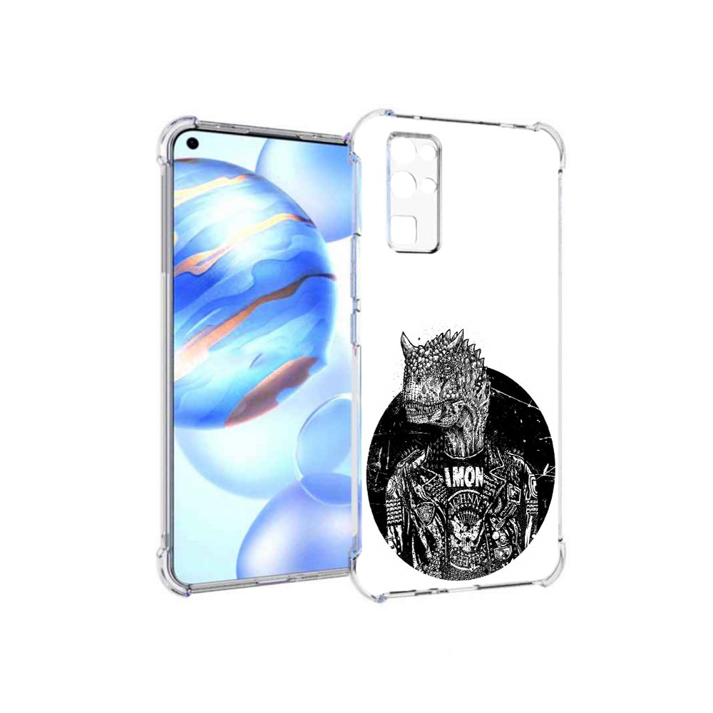 

Чехол MyPads Tocco для Honor 30 динозавр в куртке (PT147988.19.328), Прозрачный, Tocco