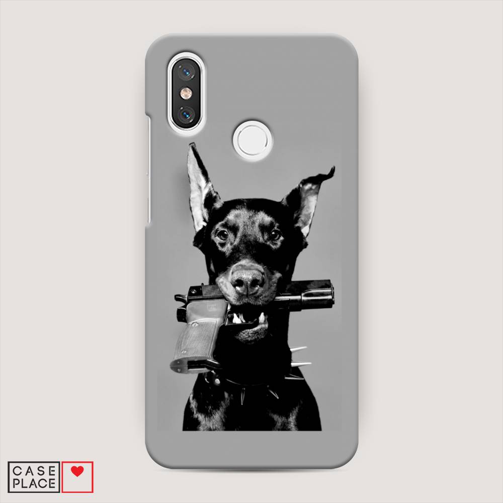 

Пластиковый чехол "Доберман" на Xiaomi Mi 8, Доберман