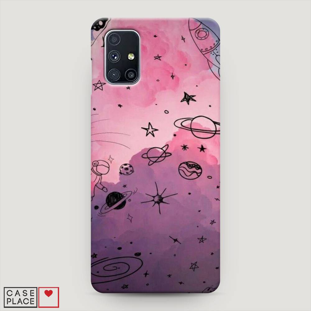 

Пластиковый чехол "Радуга планет 3" на Samsung Galaxy M51, 2101520-3