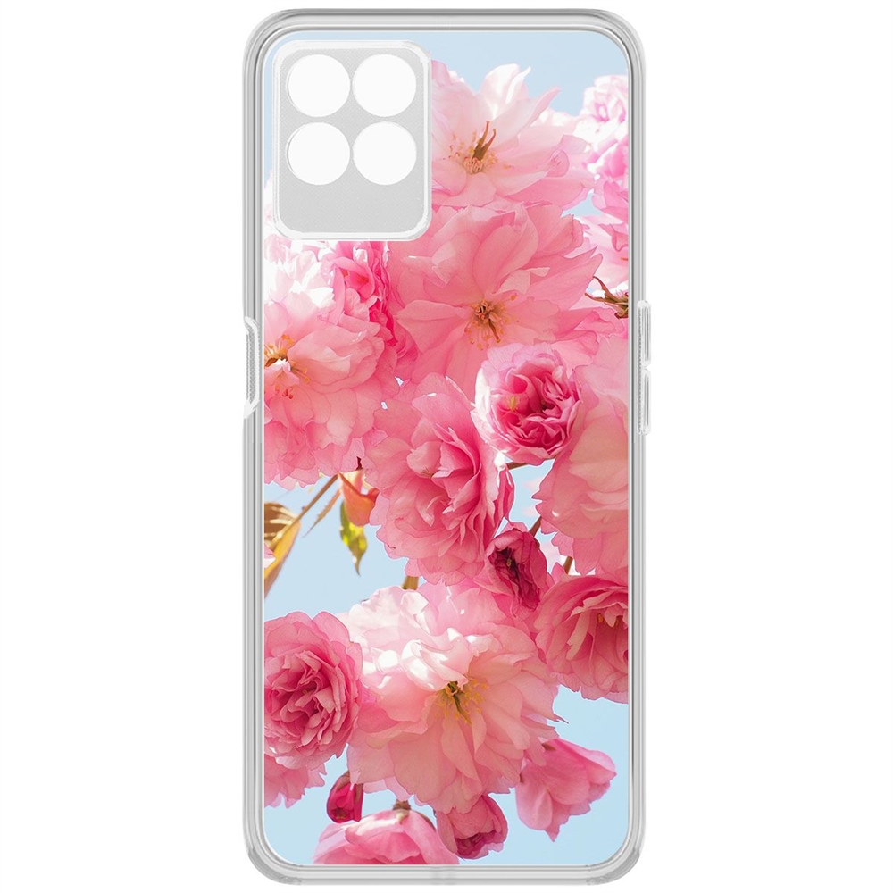 

Чехол-накладка Krutoff Clear Case Сакура для Realme 8i