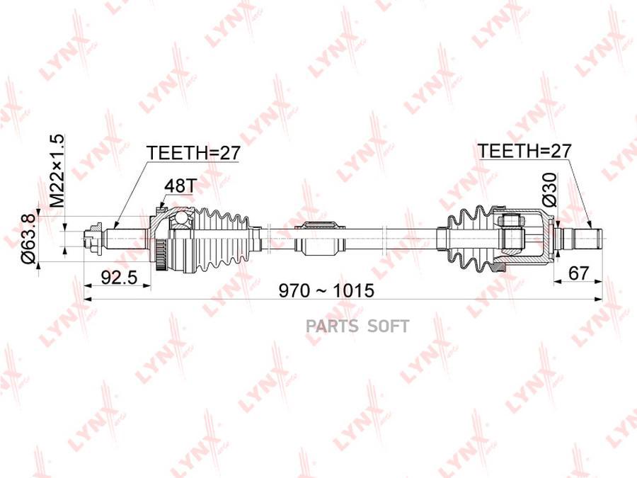 

Привод В Сборе | Перед Прав | Cd-1067a Nsii0018270897 LYNXauto арт. CD1067A