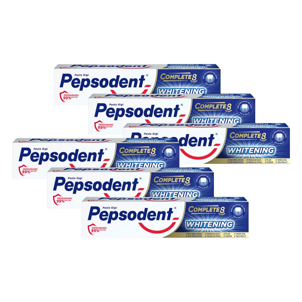 Комплект Зубная паста Pepsodent Комплекс 8 Отбеливание 75 г х 6 шт паста зубная комплексная защита total protective repair biorepair биорепэйр 75мл