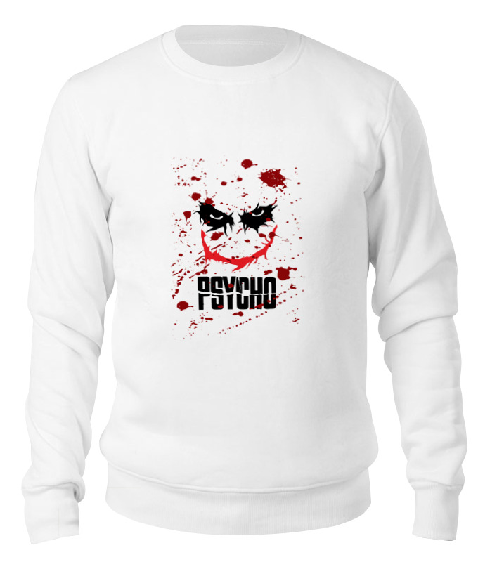 

Свитшот унисекс Printio Джокер (psycho) белый M, Джокер (psycho)