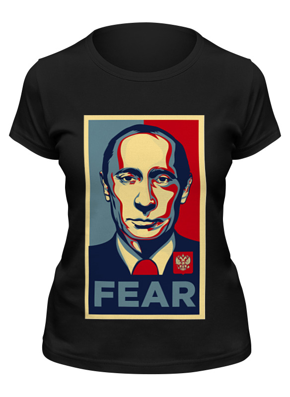 

Футболка женская Printio Путин черная 2XL, Путин