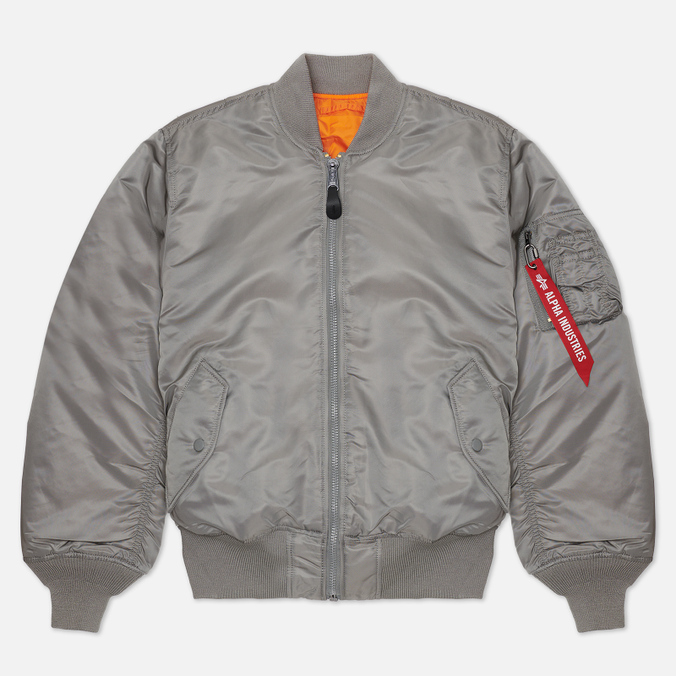 

Бомбер мужской Alpha Industries MJM21000C1-065 серый 2XL, MJM21000C1-065
