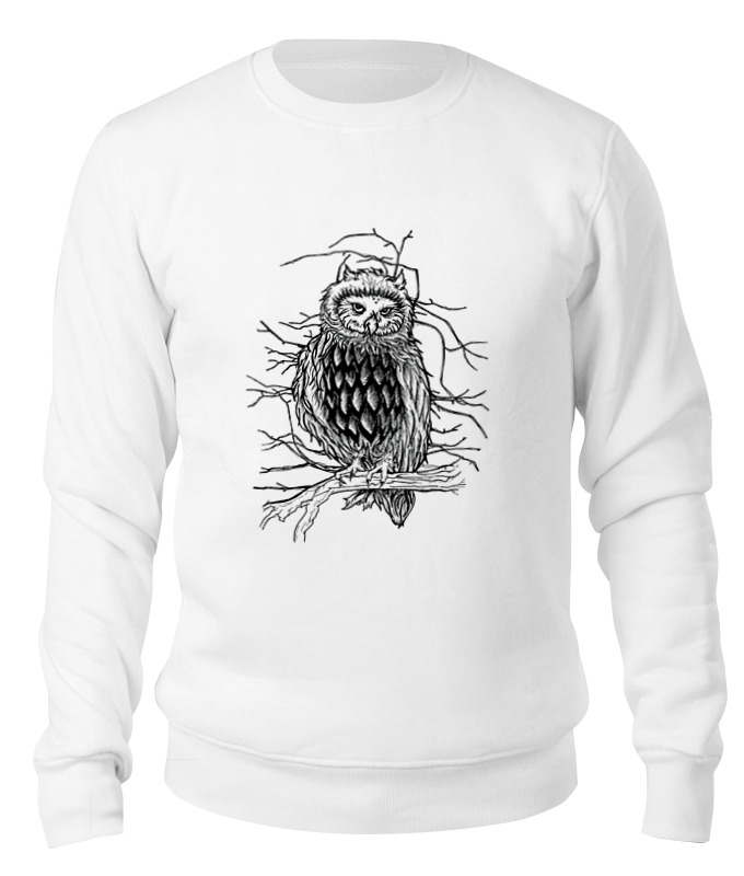 

Свитшот унисекс Printio Nightowl белый L, Nightowl
