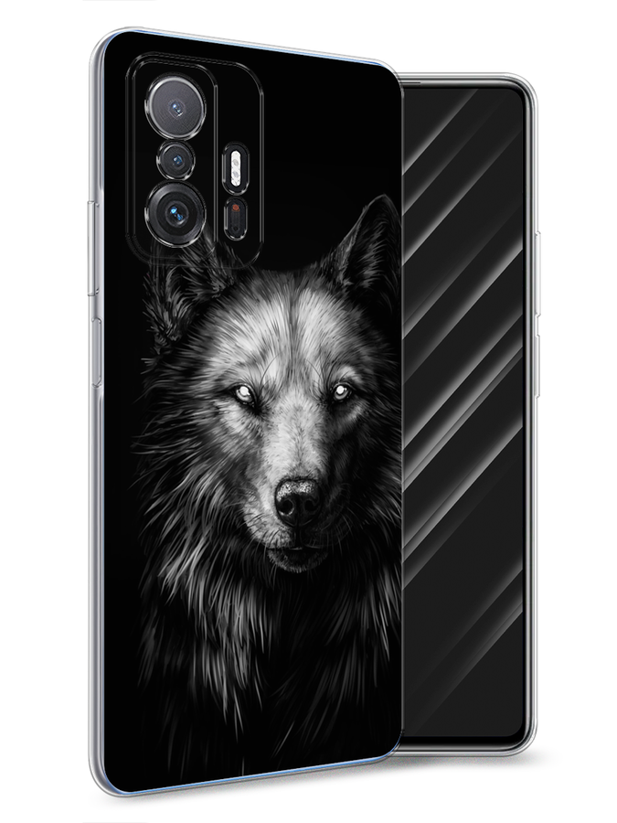 

Чехол Awog на Xiaomi Mi 11T/11T Pro "Волк черно белый", Разноцветный, 311250-1