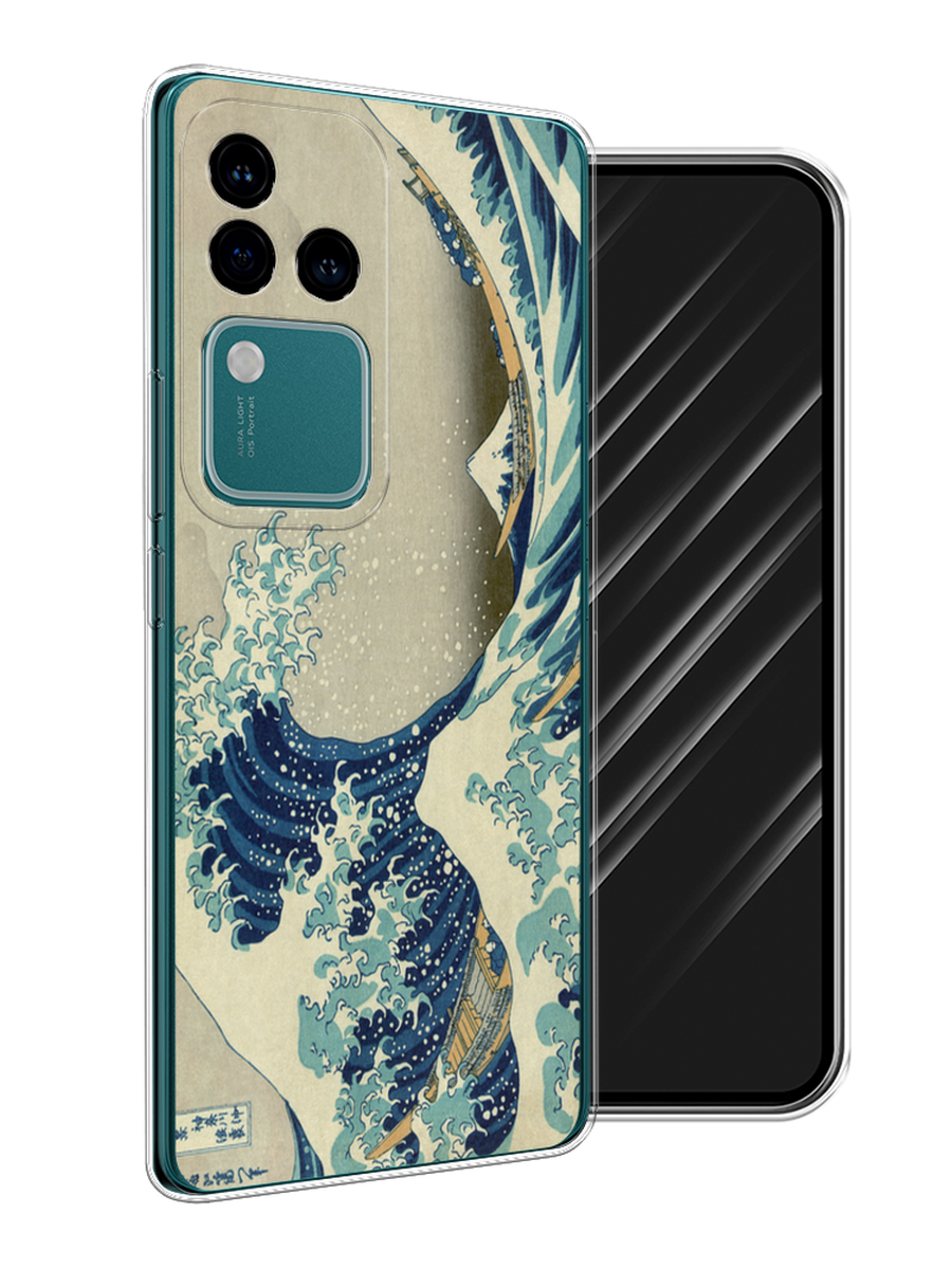 

Чехол Awog на Vivo V30 Pro/S18 Pro "Большая волна в Канагаве", Серый;синий;голубой, 269950-1
