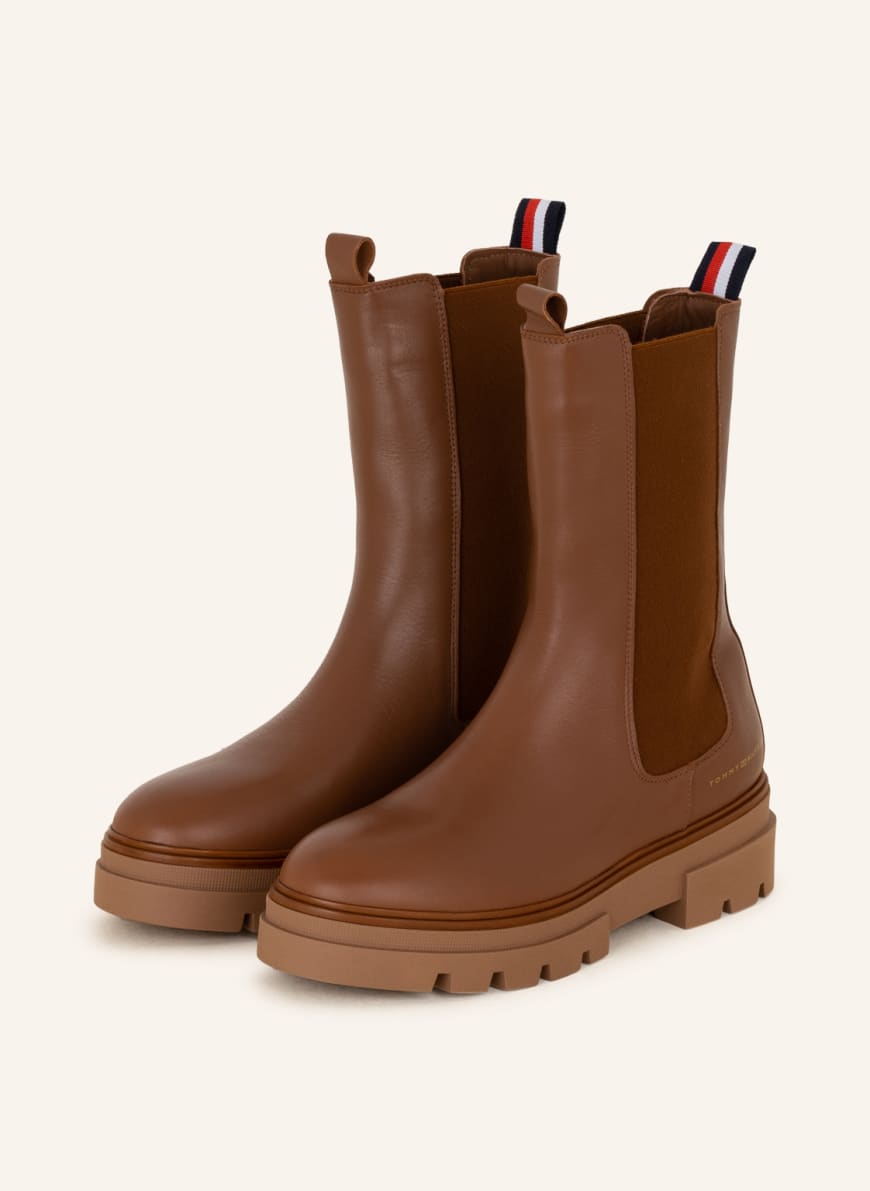

Полусапоги женские Tommy Hilfiger 1001323803 коричневые 40 RU (доставка из-за рубежа), 1001323803