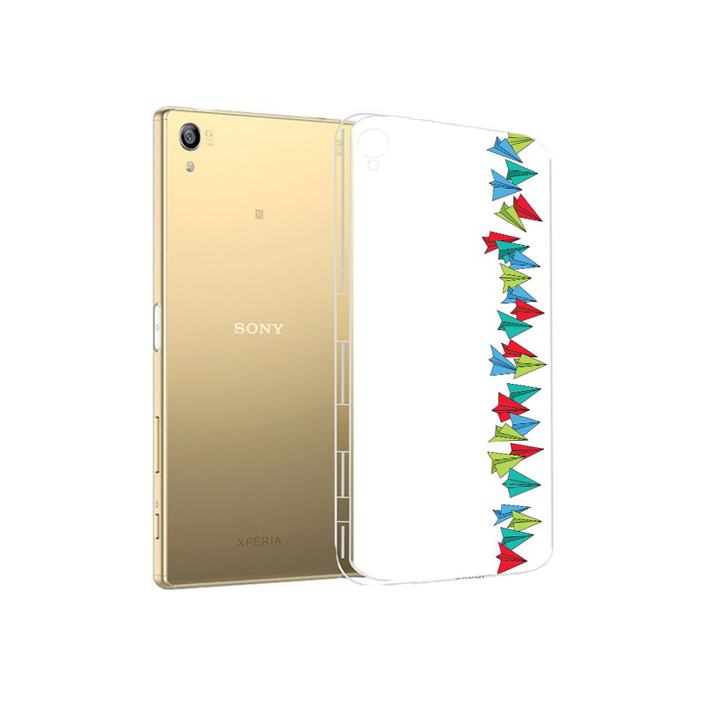 

Чехол MyPads Tocco для Sony Xperia Z5 Premium самолетики из листочков (PT23243.222.593), Прозрачный, Tocco