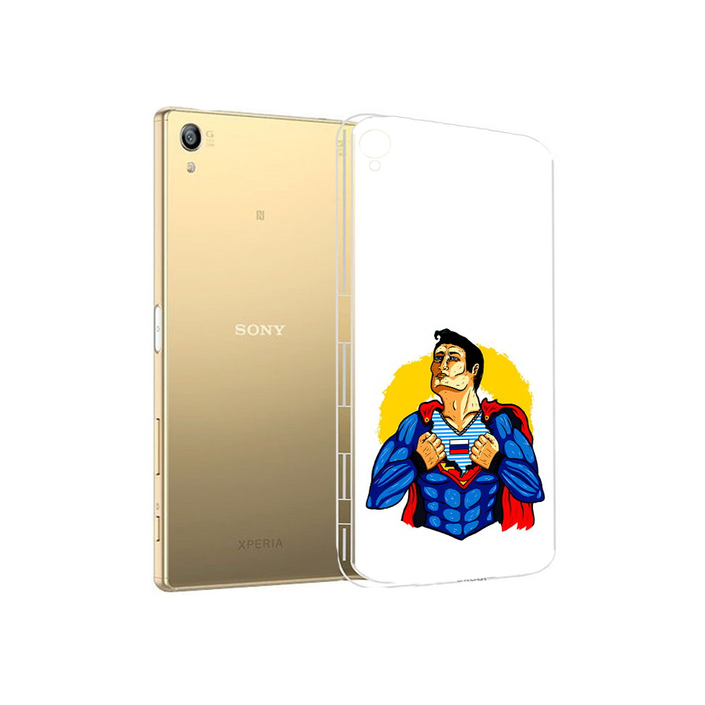 

Чехол MyPads Tocco для Sony Xperia Z5 Premium русский супермен (PT23243.222.591), Прозрачный, Tocco