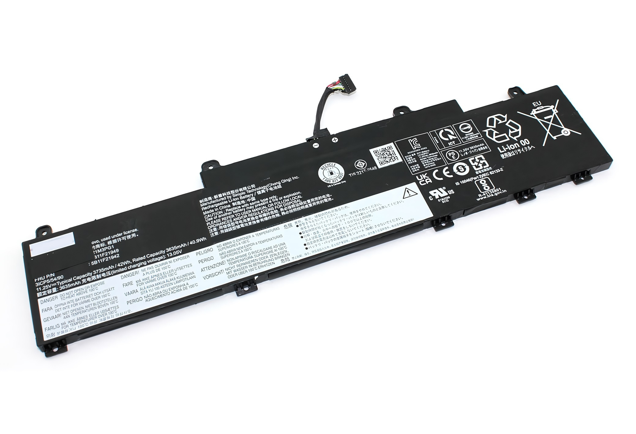 

Аккумулятор для ноутбука Lenovo ThinkPad L15 Gen 3 ORG (11.25V 3635mAh)