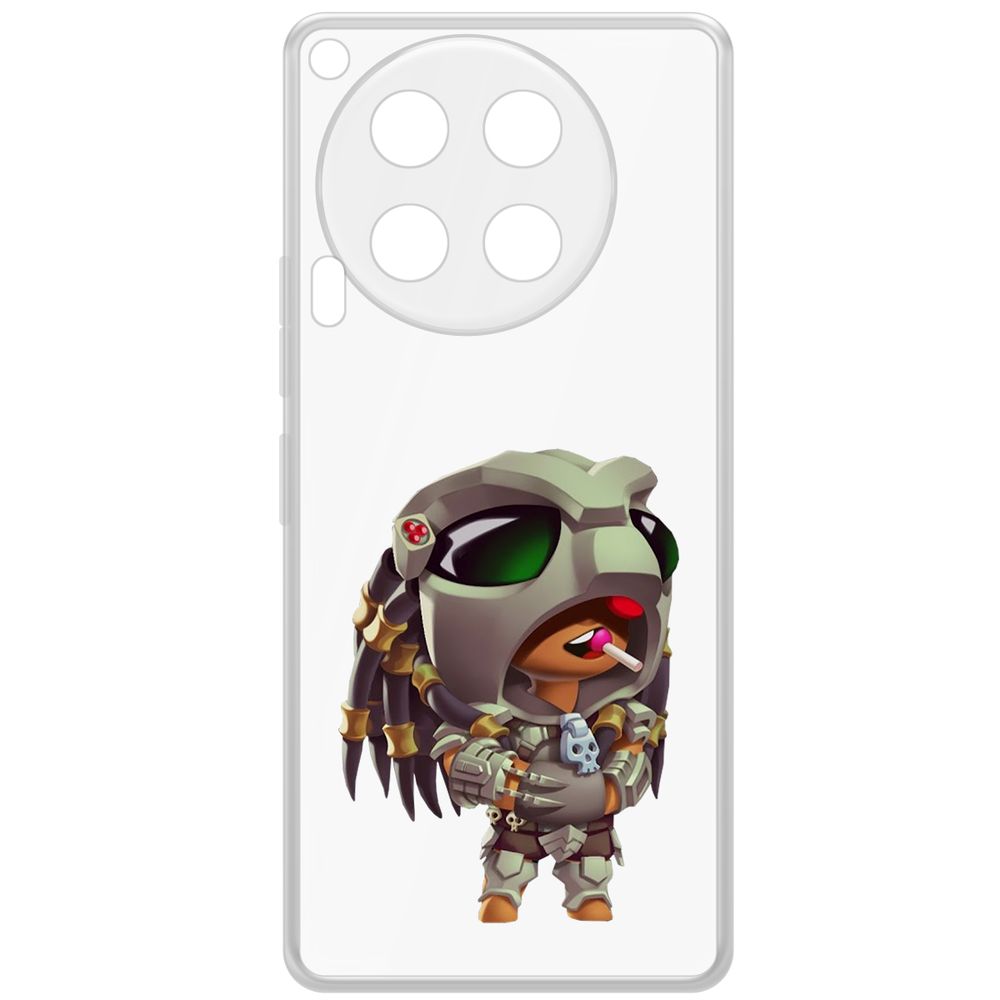

Чехол-накладка Krutoff Clear Case Brawl Stars-Леон Хищник для TECNO Camon 30, Прозрачный