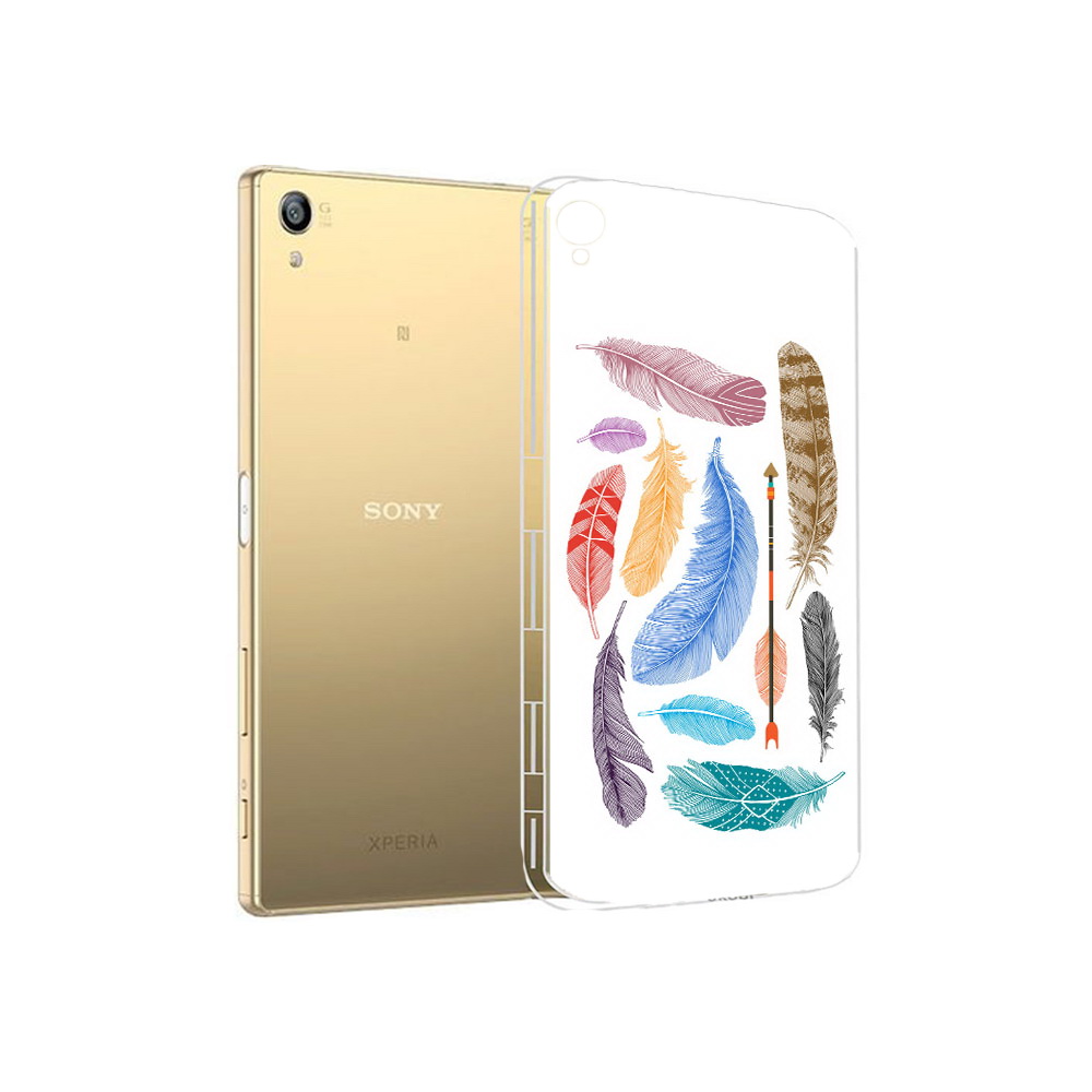 

Чехол MyPads Tocco для Sony Xperia Z5 Premium разноцветные перья (PT23243.222.572), Прозрачный, Tocco
