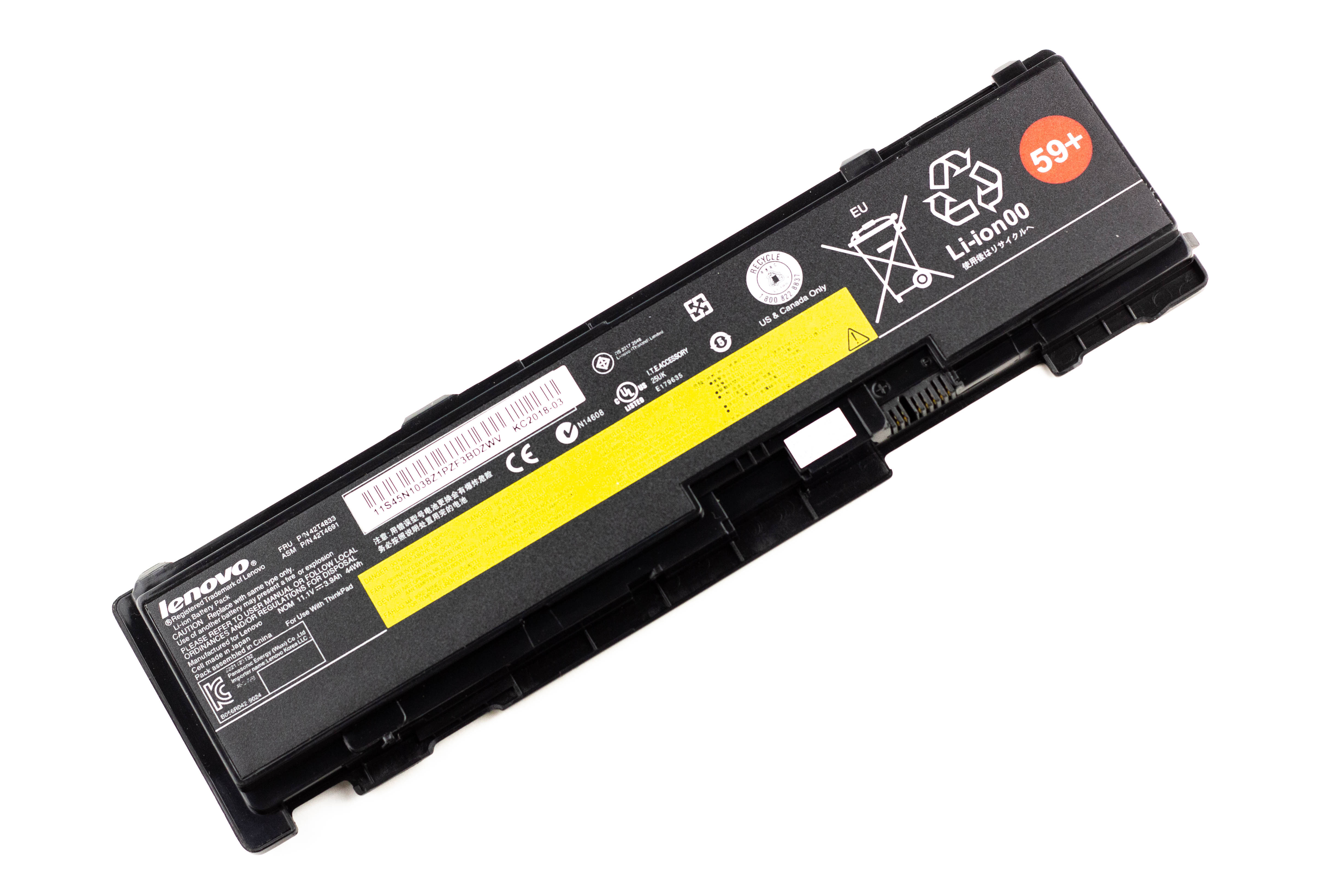 

Аккумулятор для ноутбука Lenovo T400s T410s 59+(11.1V 3900mAh) ORG 42T4833 42T4688