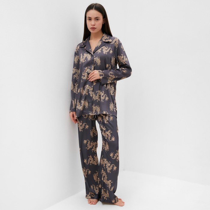 

Пижама женская KAFTAN Дороти серая 48-50 RU, Серый, Дороти