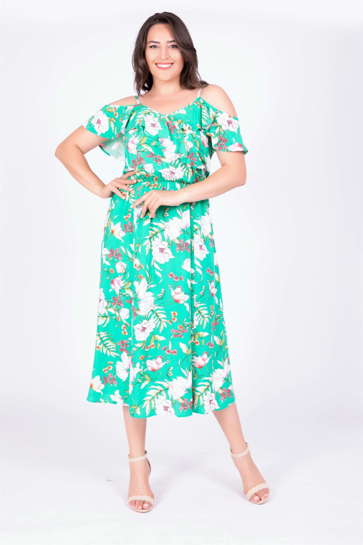 

Платье женское My Line Moda 643 зеленое 46 RU, 643