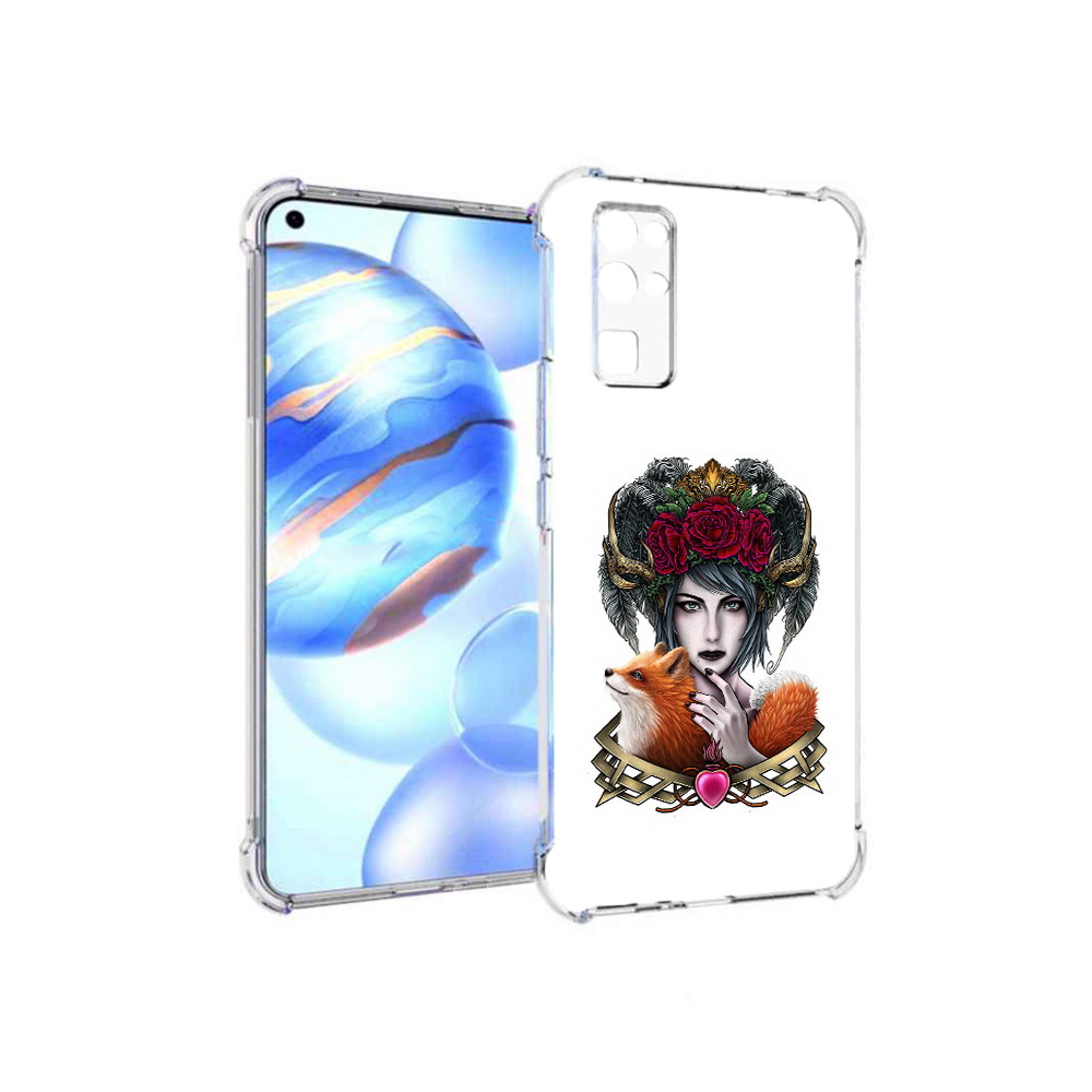 

Чехол MyPads Tocco для Honor 30 девушка с лисой (PT147988.19.314), Прозрачный, Tocco