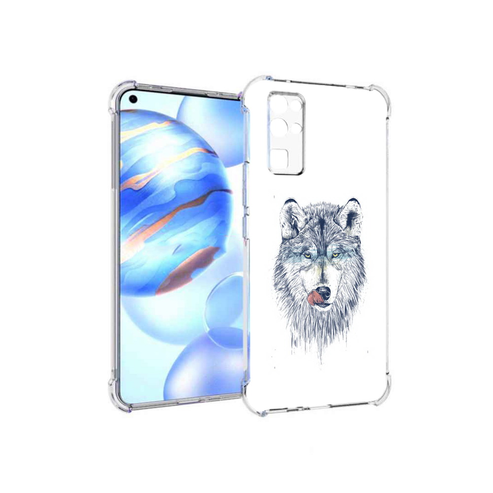 

Чехол MyPads Tocco для Honor 30 голодгый волк (PT147988.19.292), Прозрачный, Tocco